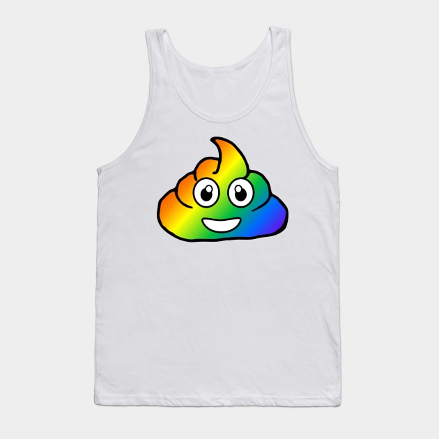 rainbow poo emoji Tank Top by B0red